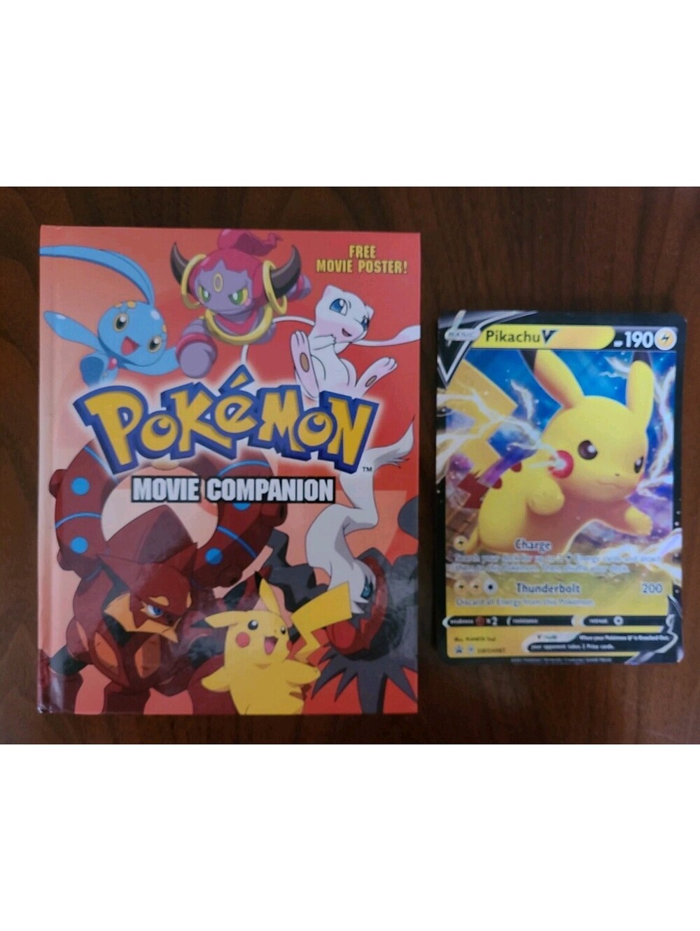 Pokemon Movie Companion With Poster & Shining Fates Jumbo Pikachu Foil Card